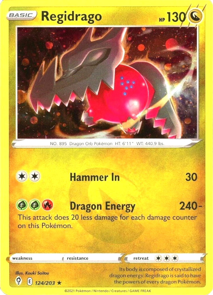 Pokemon | Regidrago (124/203) (Cosmos Holo) [Sword & Shield: Evolving Skies] | The Nerd Merchant