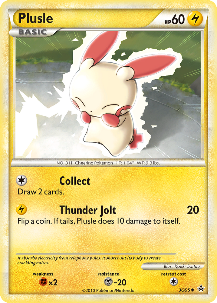 Pokemon | Plusle (36/95) [HeartGold & SoulSilver: Unleashed] | The Nerd Merchant