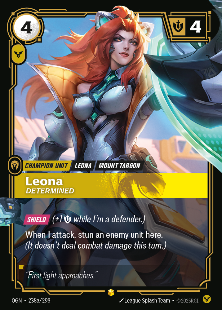 Leona, Determined (Alt Foil) - Origins #238
