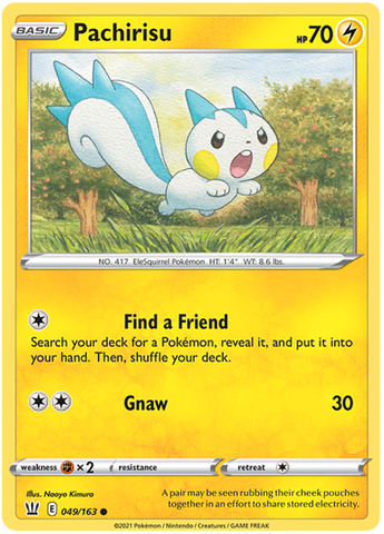 Pokemon | Pachirisu (049/163) [Sword & Shield: Battle Styles] | The Nerd Merchant