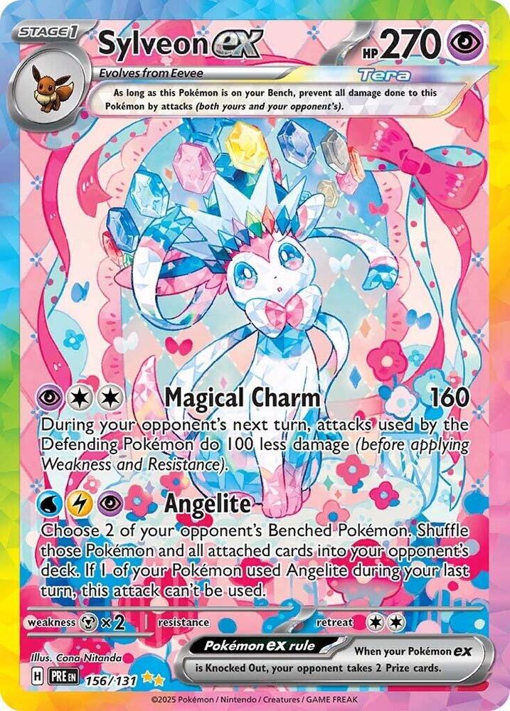 Pokemon | Sylveon ex (156/131) [Scarlet & Violet: Prismatic Evolutions] | The Nerd Merchant