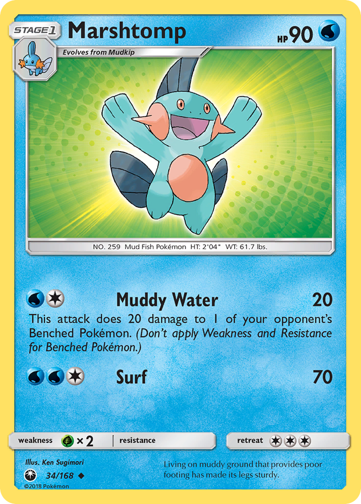Pokemon | Marshtomp (34/168) [Sun & Moon: Celestial Storm] | The Nerd Merchant