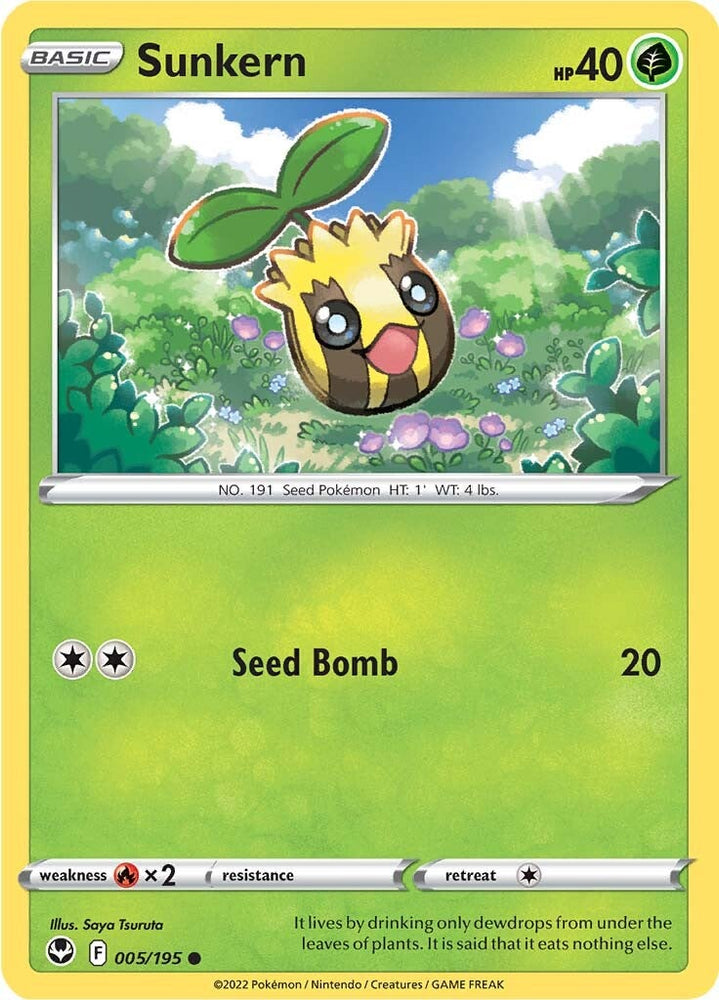 Pokemon | Sunkern (005/195) [Sword & Shield: Silver Tempest] | The Nerd Merchant