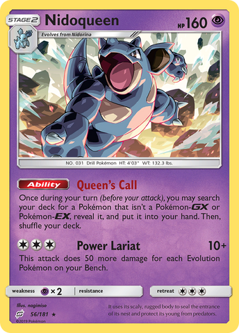 Pokemon | Nidoqueen (56/181) [Sun & Moon: Team Up] | The Nerd Merchant