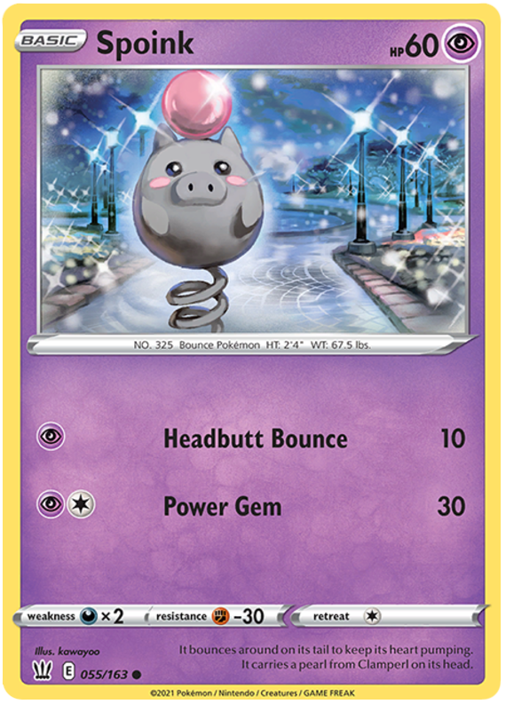Pokemon | Spoink (055/163) [Sword & Shield: Battle Styles] | The Nerd Merchant