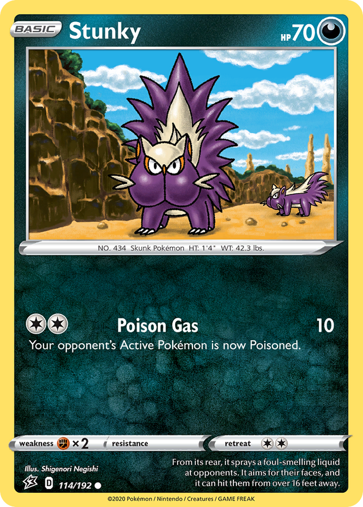Pokemon | Stunky (114/192) [Sword & Shield: Rebel Clash] | The Nerd Merchant