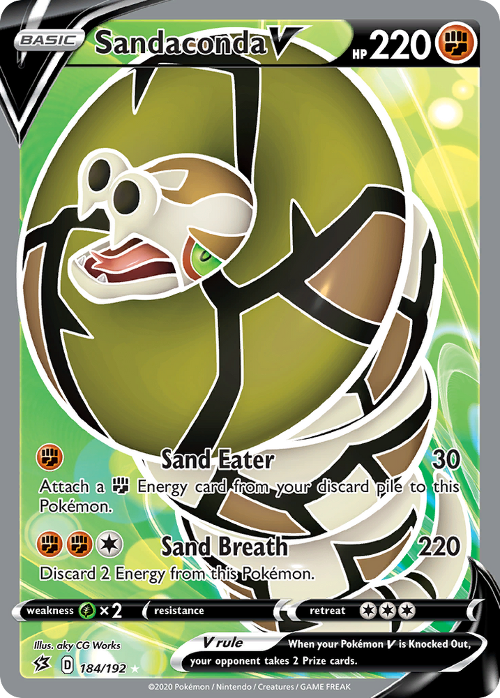 Pokemon | Sandaconda V (184/192) [Sword & Shield: Rebel Clash] | The Nerd Merchant