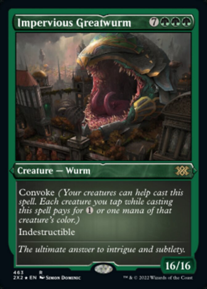 Magic | Impervious Greatwurm (Foil Etched) [Double Masters 2022] | The Nerd Merchant