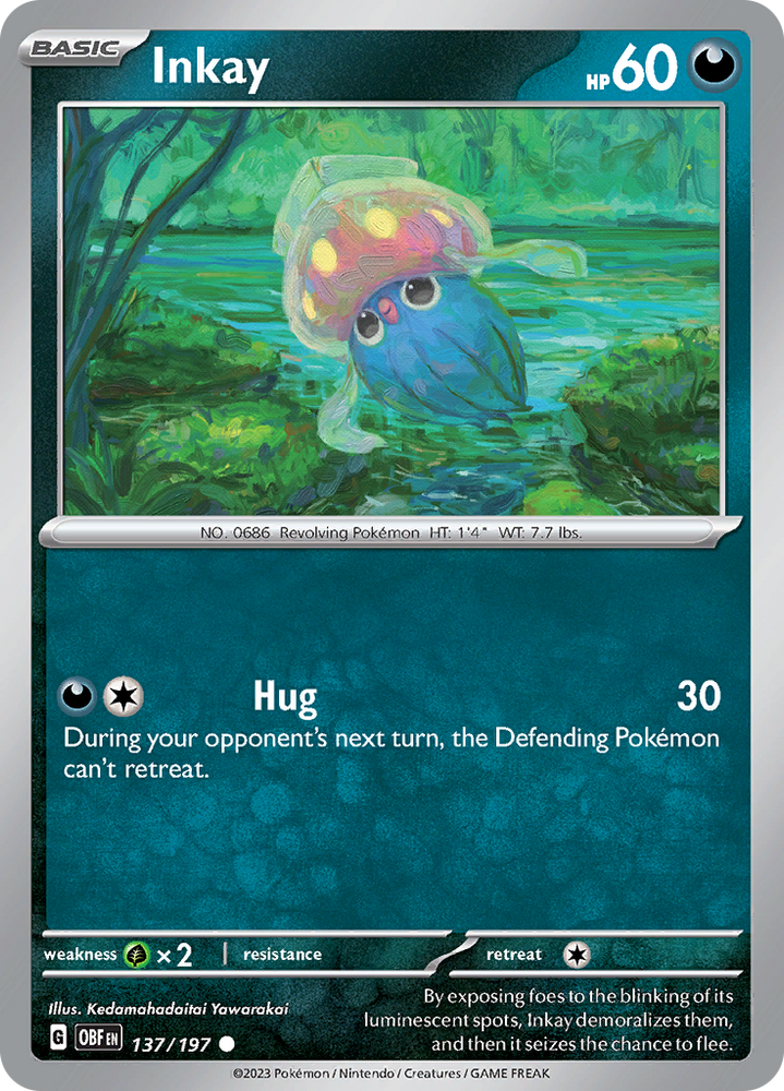 Pokemon | Inkay (137/197) [Scarlet & Violet: Obsidian Flames] | The Nerd Merchant