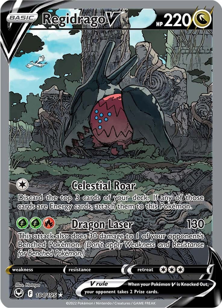 Pokemon | Regidrago V (184/195) [Sword & Shield: Silver Tempest] | The Nerd Merchant