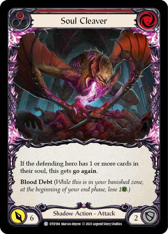 Flesh and Blood TCG | Soul Cleaver (Red) [DTD184] (Dusk Till Dawn)  Rainbow Foil | The Nerd Merchant