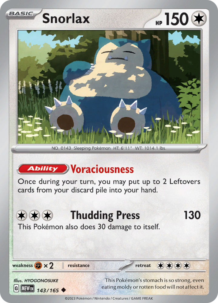 Pokemon | Snorlax (143/165) [Scarlet & Violet 151] | The Nerd Merchant