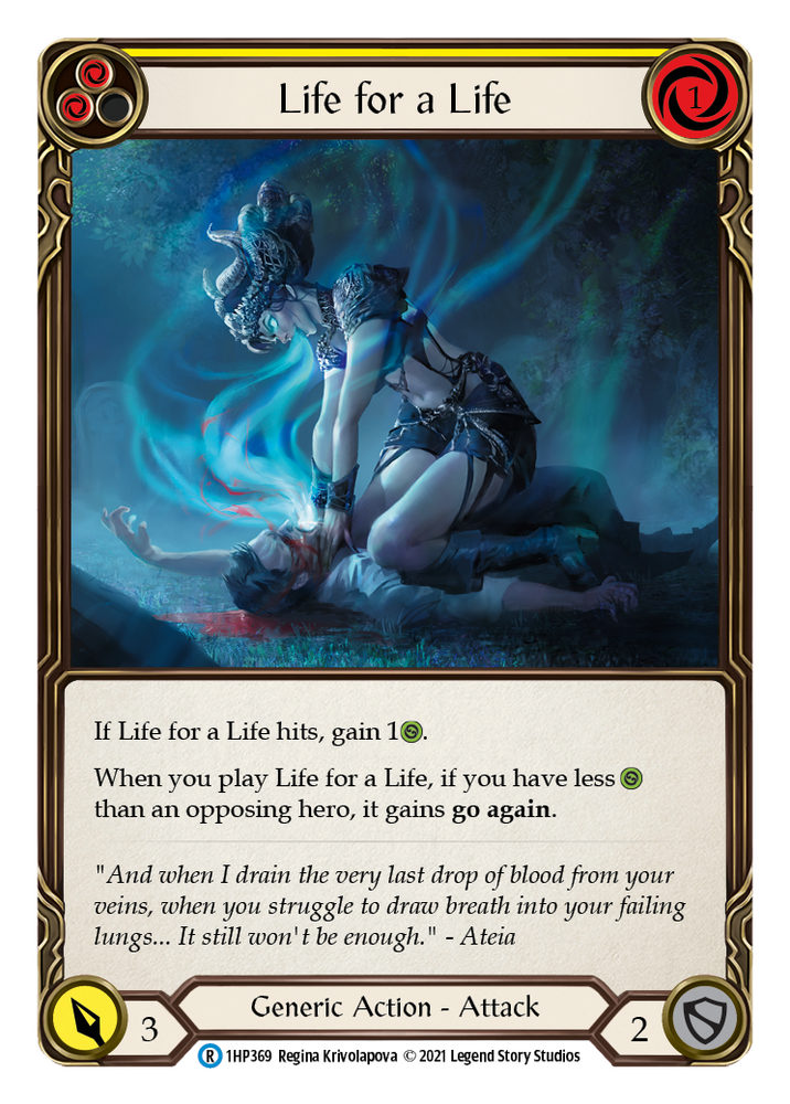 Flesh and Blood TCG | Life for a Life (Yellow) [1HP369] (History Pack 1) | The Nerd Merchant
