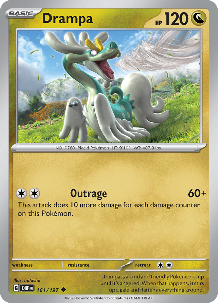 Pokemon | Drampa (161/197) [Scarlet & Violet: Obsidian Flames] | The Nerd Merchant