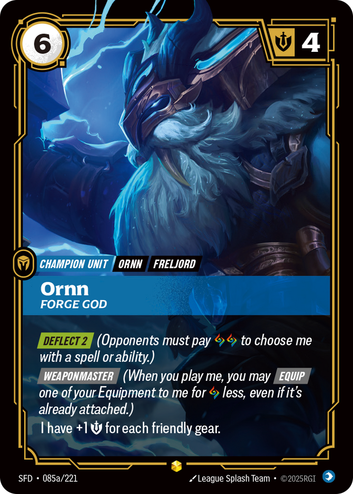 Ornn, Forge God (Alt Foil) - Spiritforged #85