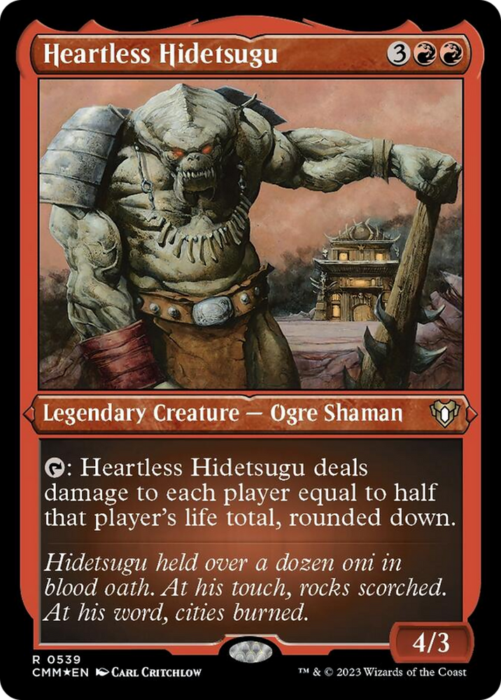 Magic | Heartless Hidetsugu (Foil Etched) [Commander Masters] | The Nerd Merchant