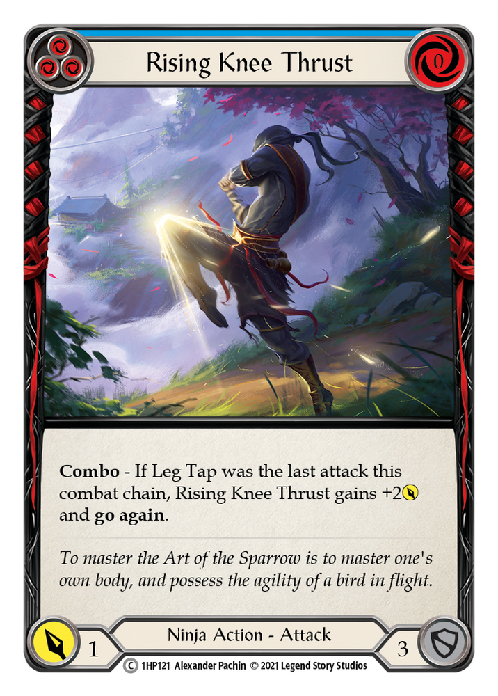 Flesh and Blood TCG | Rising Knee Thrust (Blue) [1HP121] (History Pack 1) | The Nerd Merchant