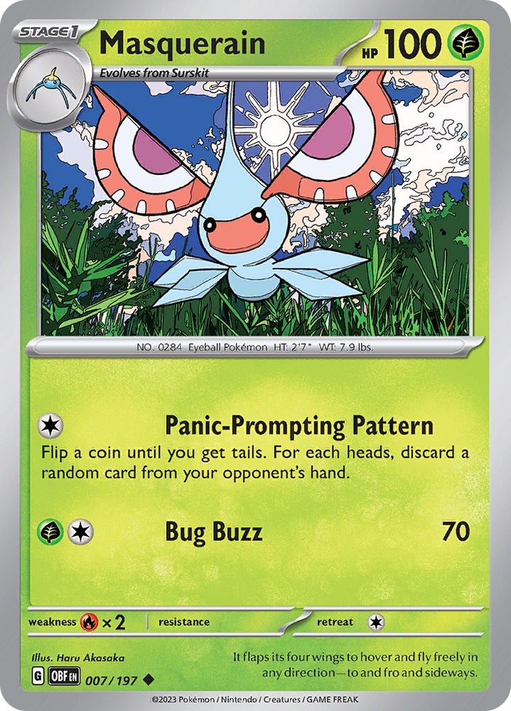 Pokemon | Masquerain (007/197) [Scarlet & Violet: Obsidian Flames] | The Nerd Merchant
