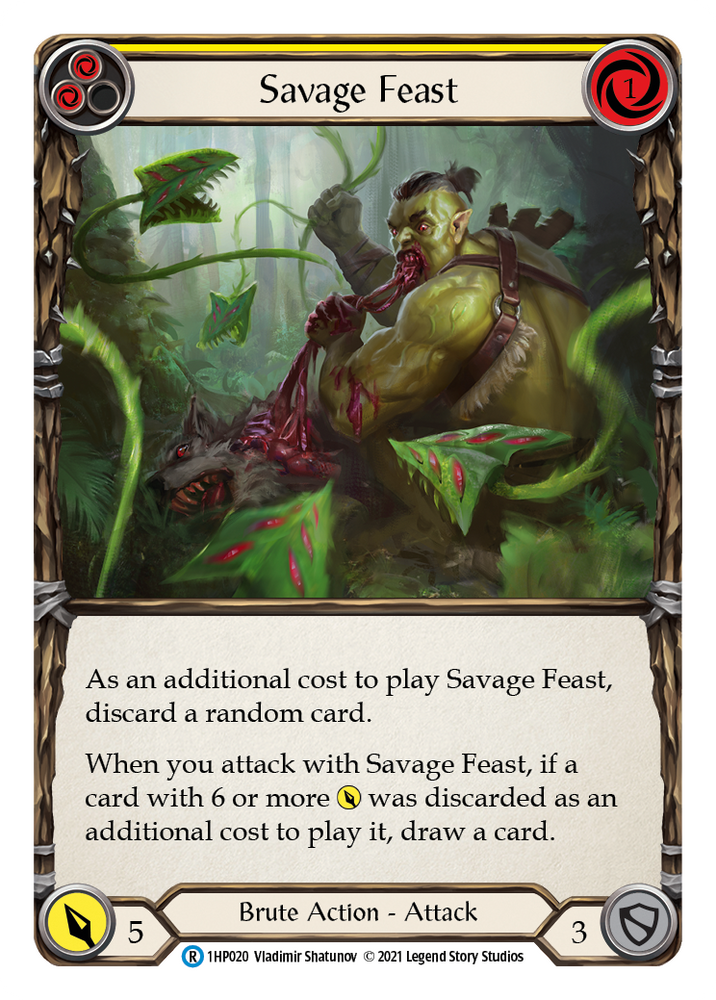 Flesh and Blood TCG | Savage Feast (Yellow) [1HP020] (History Pack 1) | The Nerd Merchant