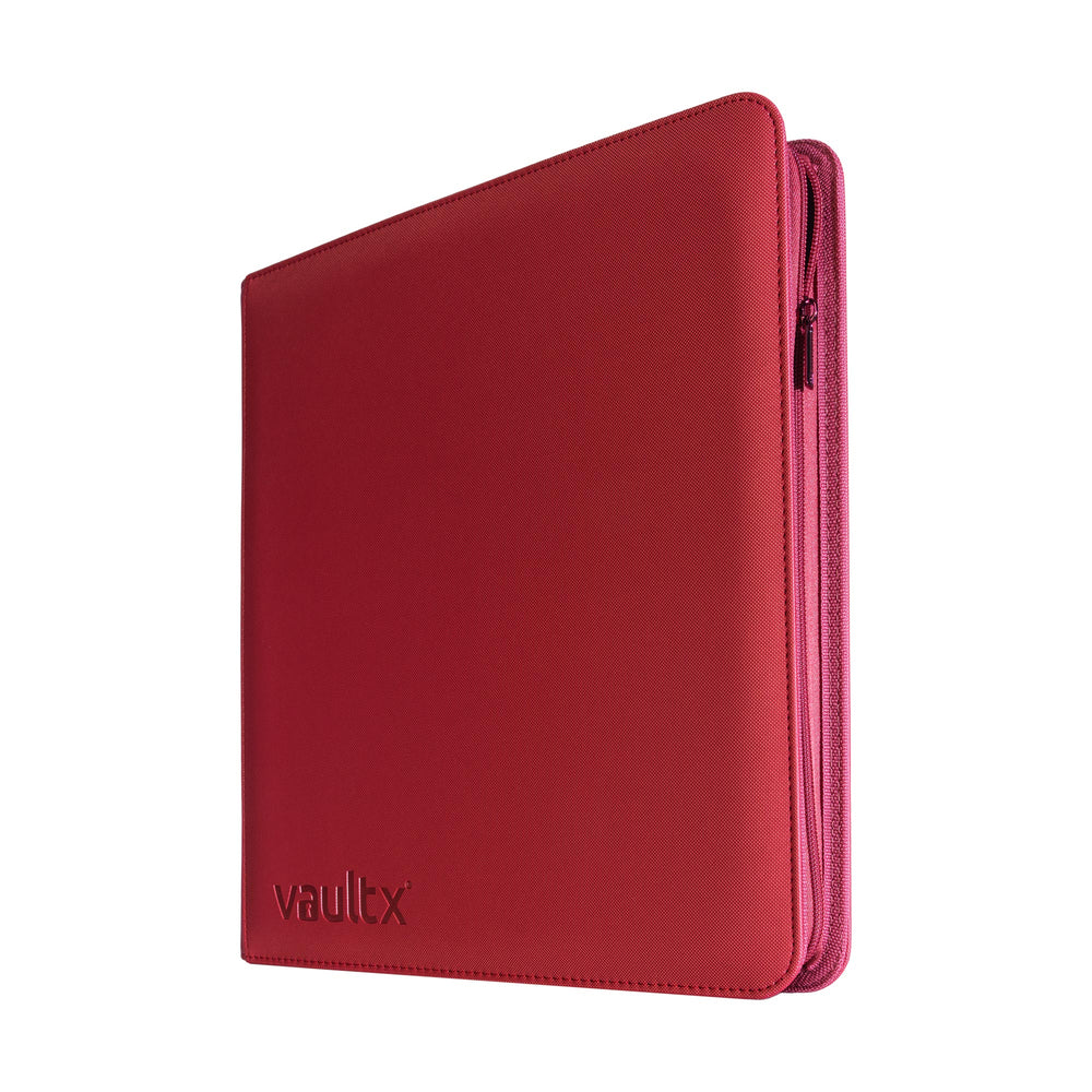 Vault X 12-Pocket Exo-Tec® Zip Binder (Metallic Red)