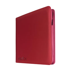 Vault X 12-Pocket Exo-Tec® Zip Binder (Metallic Red)