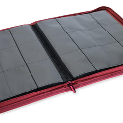 Vault X 12-Pocket Exo-Tec® Zip Binder (Metallic Red)