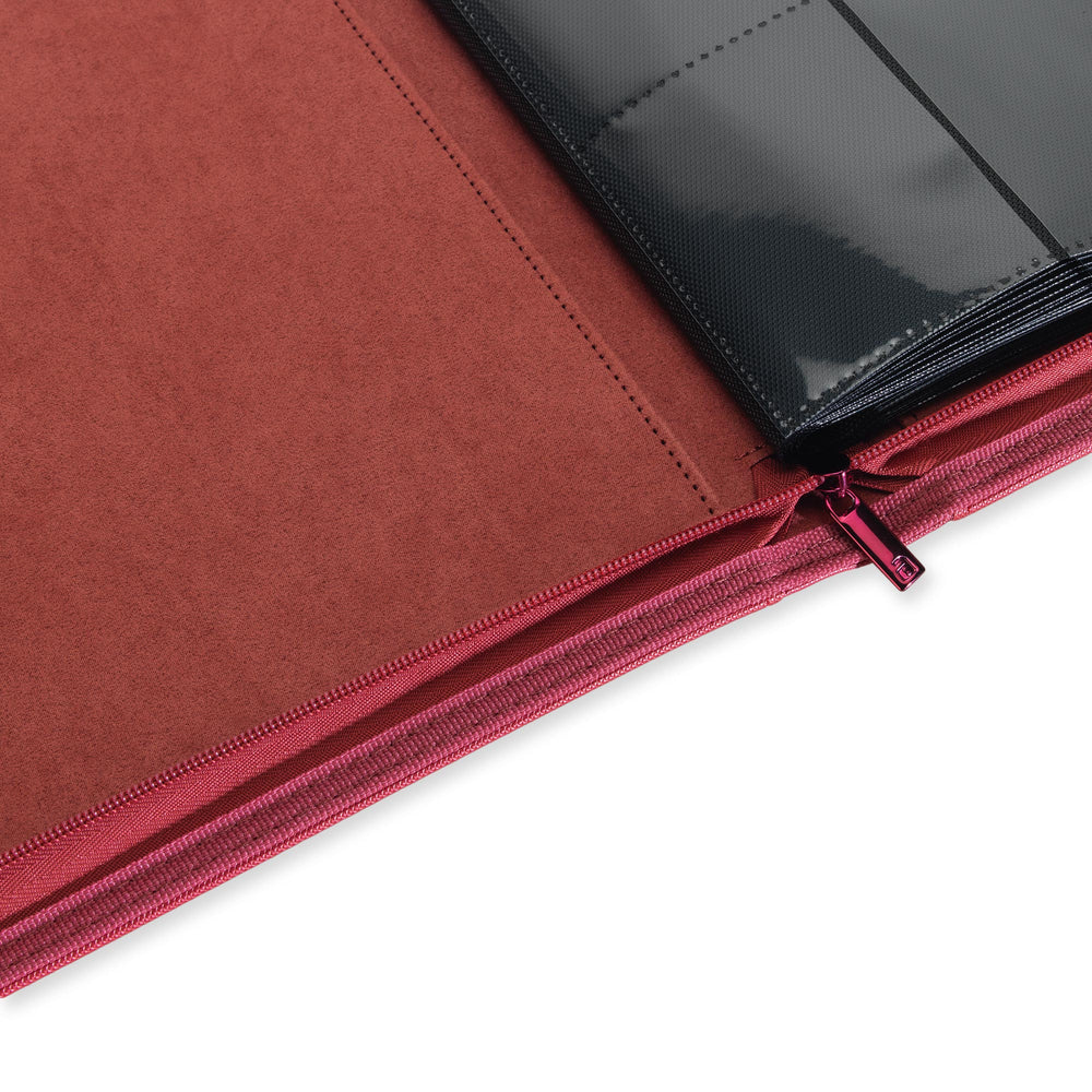 Vault X 12-Pocket Exo-Tec® Zip Binder (Metallic Red)