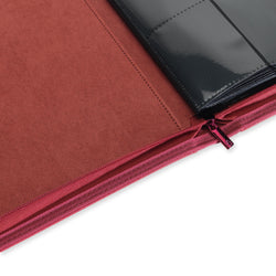 Vault X 12-Pocket Exo-Tec® Zip Binder (Metallic Red)