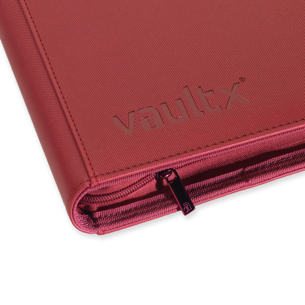 Vault X 12-Pocket Exo-Tec® Zip Binder (Metallic Red)