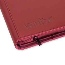 Vault X 12-Pocket Exo-Tec® Zip Binder (Metallic Red)