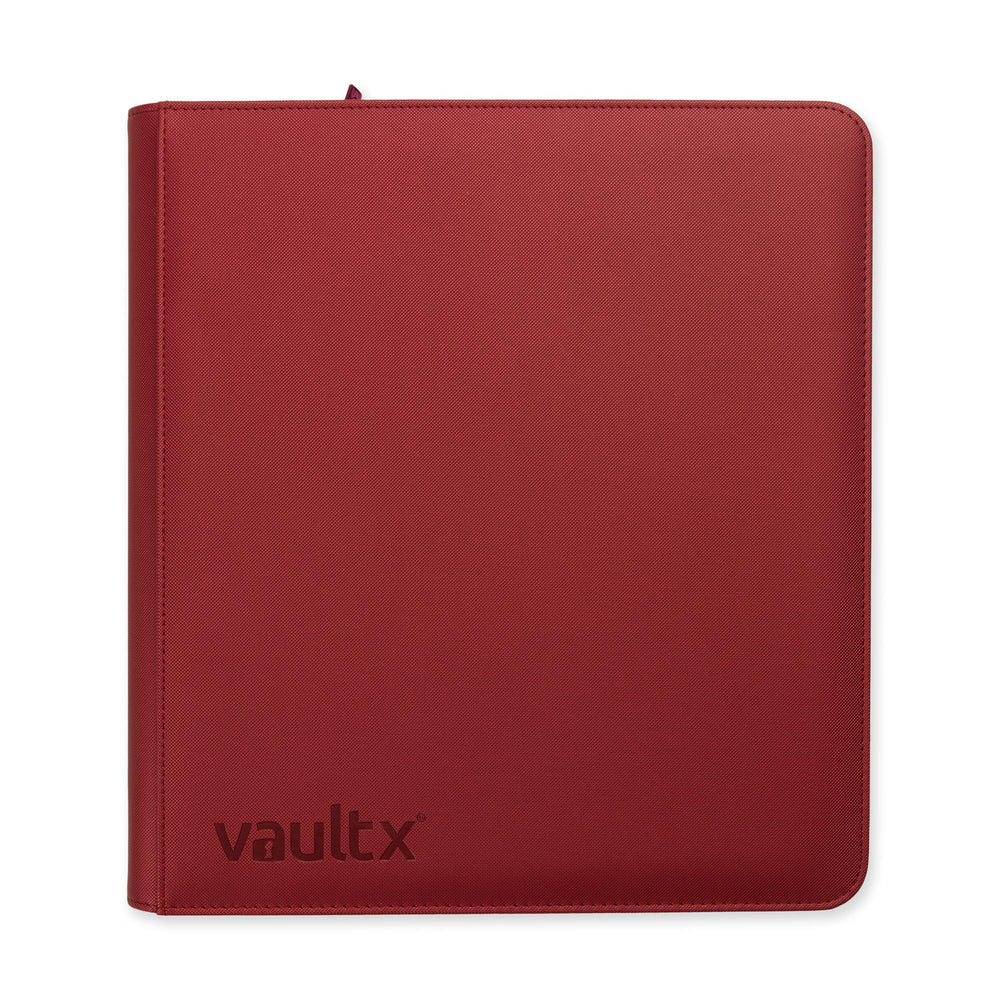 Vault X 12-Pocket Exo-Tec® Zip Binder (Metallic Red)