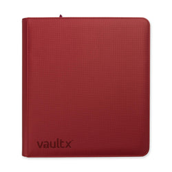 Vault X 12-Pocket Exo-Tec® Zip Binder (Metallic Red)