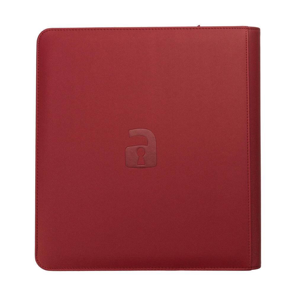 Vault X 12-Pocket Exo-Tec® Zip Binder (Metallic Red)