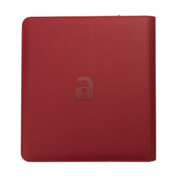 Vault X 12-Pocket Exo-Tec® Zip Binder (Metallic Red)