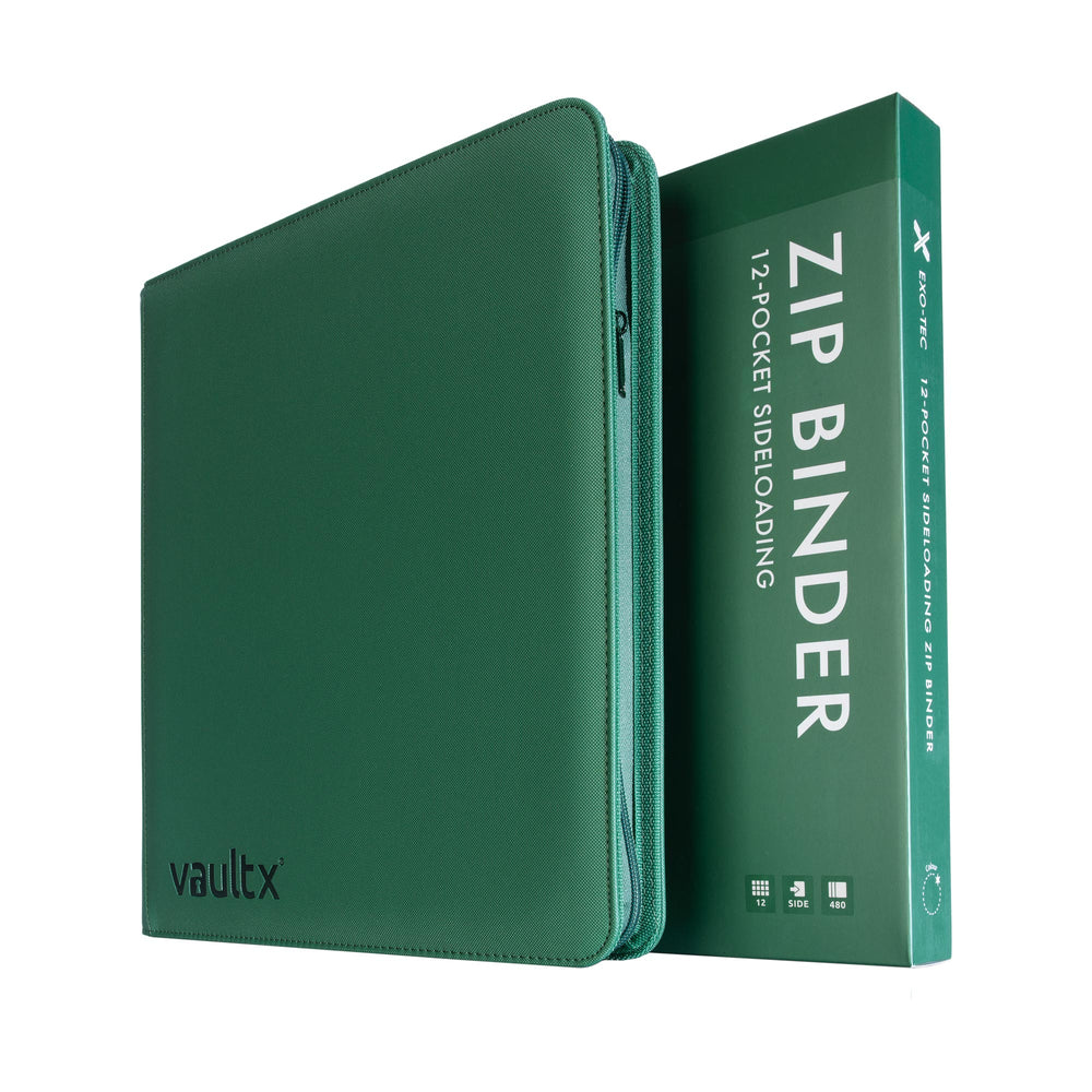 Vault X 12-Pocket Exo-Tec® Zip Binder (Metallic Green)