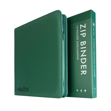 Vault X 12-Pocket Exo-Tec® Zip Binder (Metallic Green)