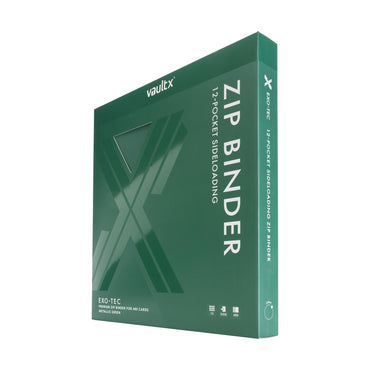 Vault X 12-Pocket Exo-Tec® Zip Binder (Metallic Green)
