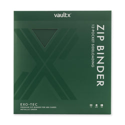 Vault X 12-Pocket Exo-Tec® Zip Binder (Metallic Green)
