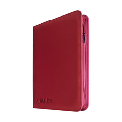 Vault X 9-Pocket Exo-Tec® Zip Binder (Metallic Red)