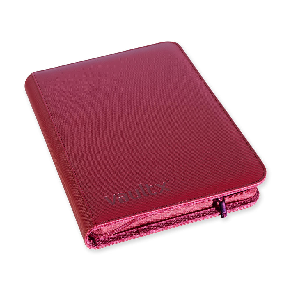 Vault X 9-Pocket Exo-Tec® Zip Binder (Metallic Red)