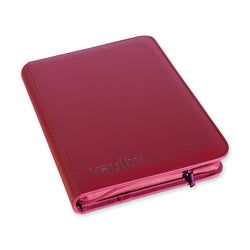 Vault X 9-Pocket Exo-Tec® Zip Binder (Metallic Red)