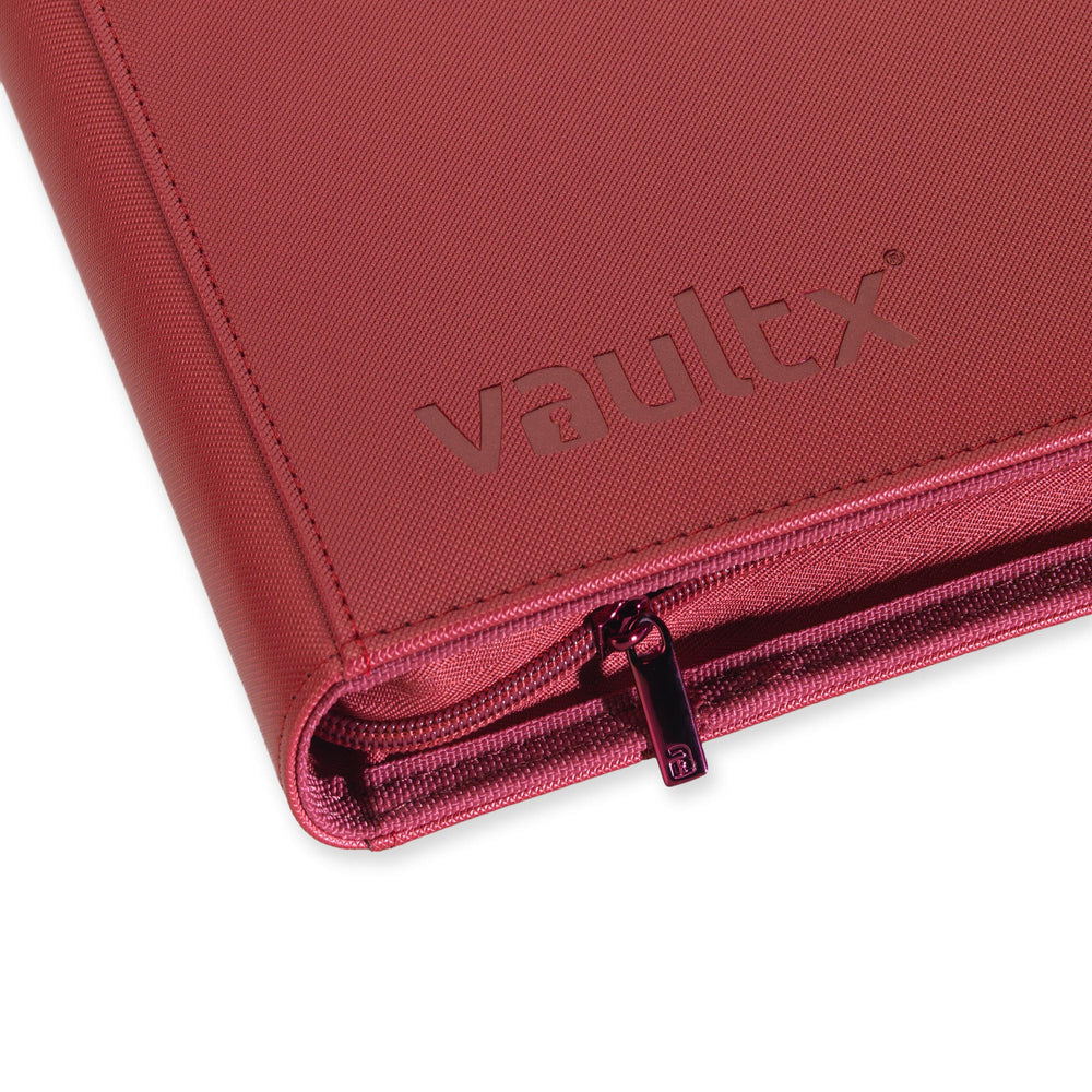Vault X 9-Pocket Exo-Tec® Zip Binder (Metallic Red)
