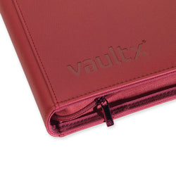 Vault X 9-Pocket Exo-Tec® Zip Binder (Metallic Red)