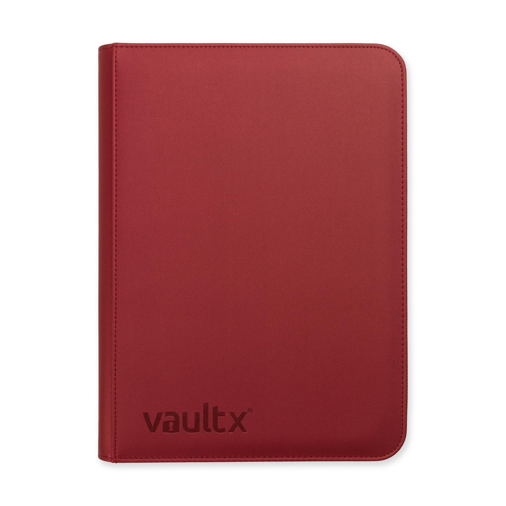 Vault X 9-Pocket Exo-Tec® Zip Binder (Metallic Red)