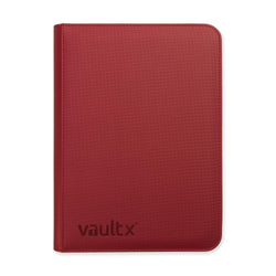 Vault X 9-Pocket Exo-Tec® Zip Binder (Metallic Red)