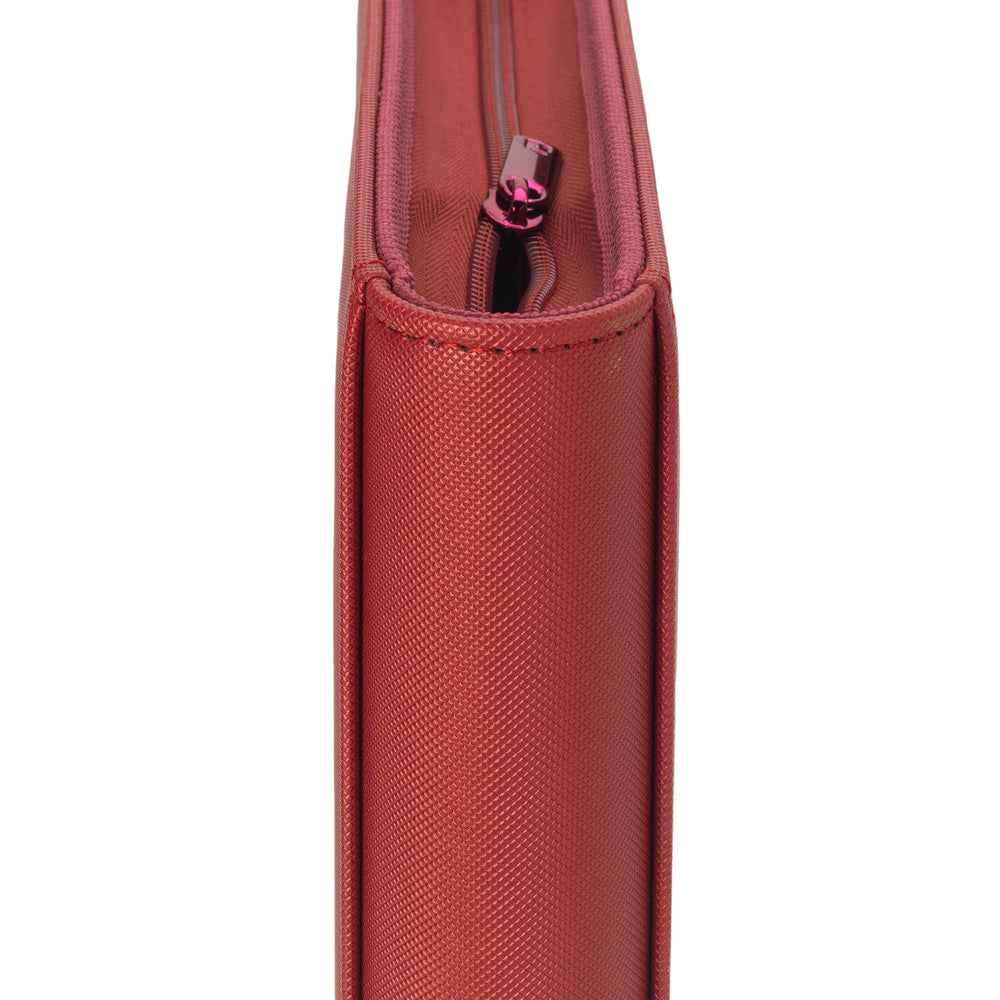 Vault X 9-Pocket Exo-Tec® Zip Binder (Metallic Red)
