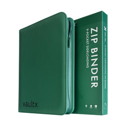 Vault X 9-Pocket Exo-Tec® Zip Binder (Metallic Green)