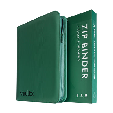 Vault X 9-Pocket Exo-Tec® Zip Binder (Metallic Green)