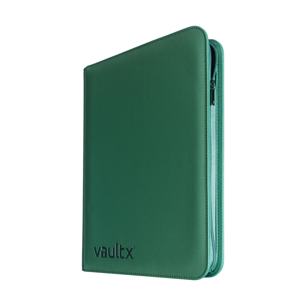 Vault X 9-Pocket Exo-Tec® Zip Binder (Metallic Green)