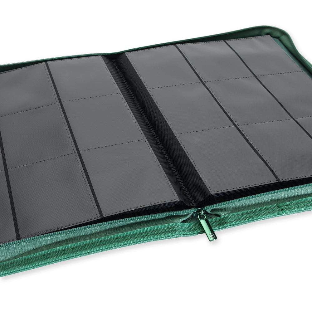 Vault X 9-Pocket Exo-Tec® Zip Binder (Metallic Green)
